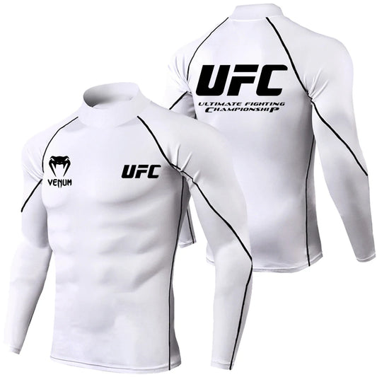 •Camiseta de compresión UFC 2025-BJJ-Grapling-MMA